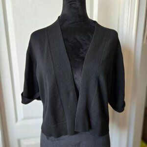 89th & Madison Black 3/4 Sleeve Open-Front Cardigan Sweater Womens Sz PXL